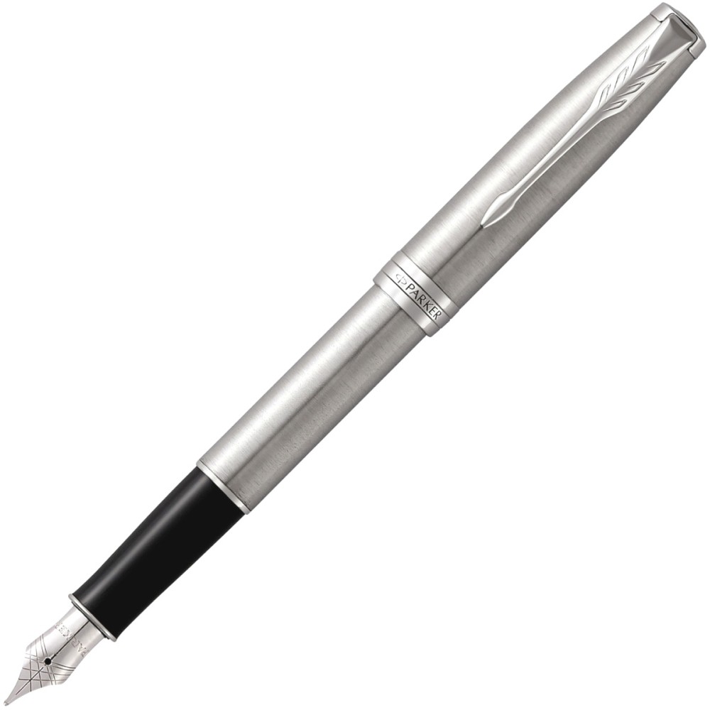 Набор: перьевая ручка + блокнот Parker Parker Sonnet Core F526, Stainless Steel CT (Перо M)